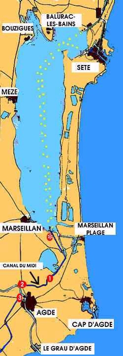 Map of Basin de Thau